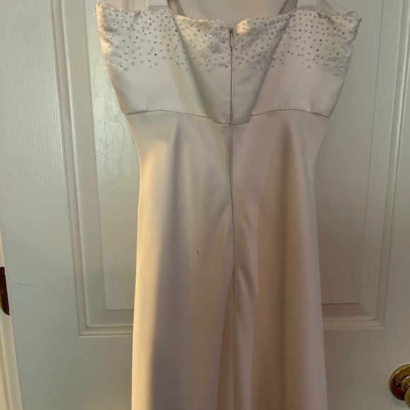 Jim Hjelm Satin Sequined Wedding Dress - Picture 3 of 5